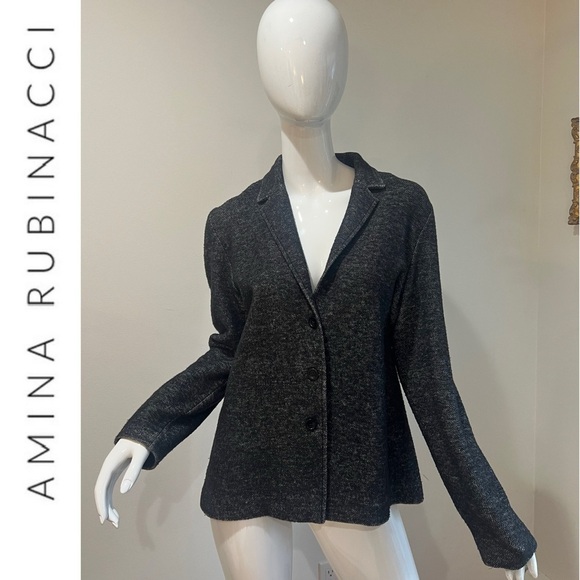 Amina Rubinacci Italy Cashmere Wool Blazer Jacket - Picture 3 of 13